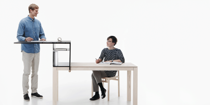 Mitta-työpöytä, Laura Järvinen. The FLEX product development project in collaboration with Martela and UPM Plywood. Photo Chikako Harada